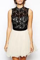  Black Cream Dress