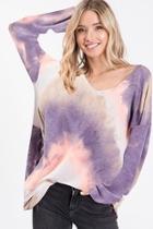  Tie Dye French Terry Knit Top
