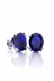  Silver Sapphire Studs