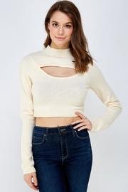  Keyhole Front Sweater