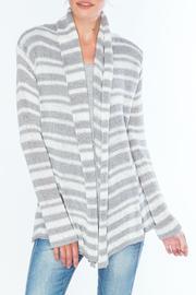  Striped Wrap Cardigan