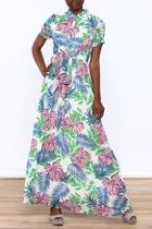  Colorful Tropics Maxi Dress