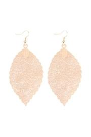  Fine-filigree Leaf-hook-earrings