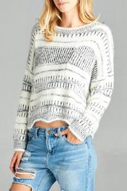  Fuzy Cropped Sweater