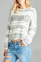  Fuzy Cropped Sweater