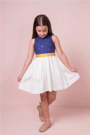  Amanda Dress Lucky Stars Navy And White