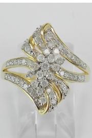  1/2 Carat Diamond Cluster Cocktail Ring Right Hand Ring Yellow Gold Size 7