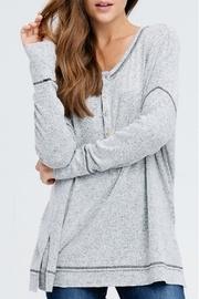Heathered Henley Top
