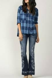  Blue Vintage Plaid Top