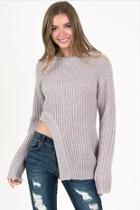  Asymmetrical Bottom Sweater