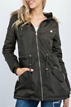  Winter Coat With Faux Fur Trim Hood