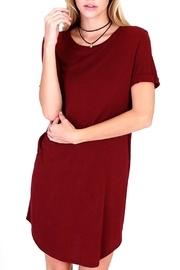  Burgundy T Shirt Dress