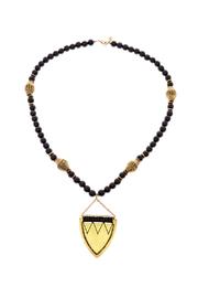  Black Threaded Shield Necklace