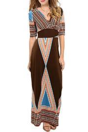  Brown Pattern Dress
