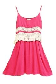  Fuchsia Fringe Dress