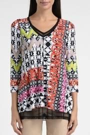  Colorful Mosaic Tunic Top