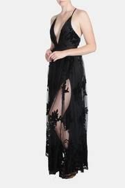 Black Monochrome Floral-gown