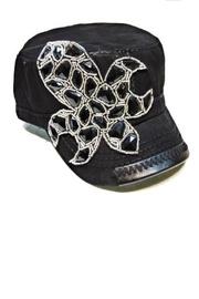  Stone Fleur-de-lis Cap