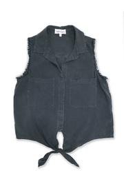  Sleeveless Frayed Tie Up