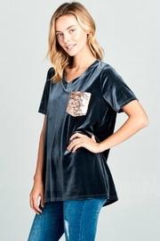  Velour Sequin Tee