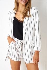  White Pinstripe Blazer