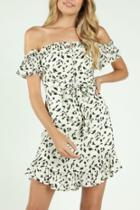  Ots Ruffle Trim Dress