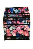  Floral-print Pencil Skirt