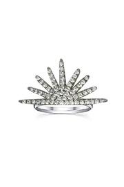  Silver-starburst Half Ring