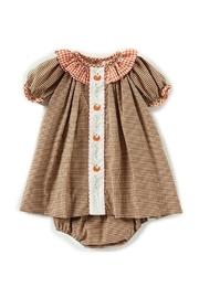  Pumpkin-embroidered-gingham-dress-with-bloomers