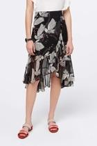  Printed Ruffle Skirt