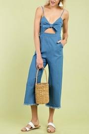  Denim Tie Jumpsuit