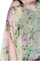  Silky Poncho-yellowfloral