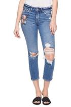  Embroidered Crop Jeans
