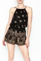  Golden Trim Romper