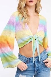  Multicolor Tie Top