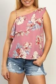  One-shoulder Floral Top