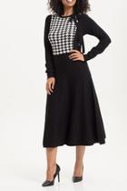  Houndstooth Sweater Dress