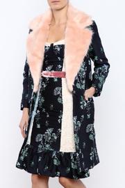  Faux Fur Floral Coat