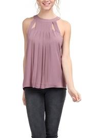  Cutout Pleated Top