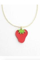  Leather Strawberry Necklace