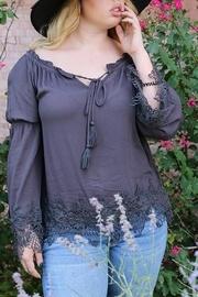  Gauze Tassle Blouse