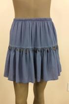  Blue Flared Skirt