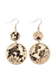 Animal-print Double-disc Drop-earrings