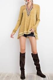  Mustard Crochet Tunic-top