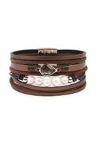  Pearl-detailed Leather Trendy-bracelet