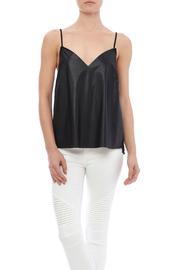 Black Vegan Leather Top