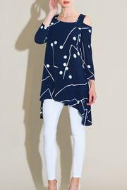  Dots & Lines Open Shoulder Tunic