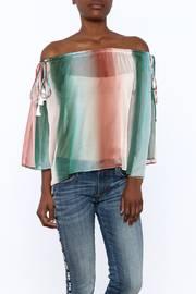  Off Shoulder Ombre Top