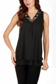  Layered V-neck Embellished Top