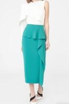  Woven Midi Skirt